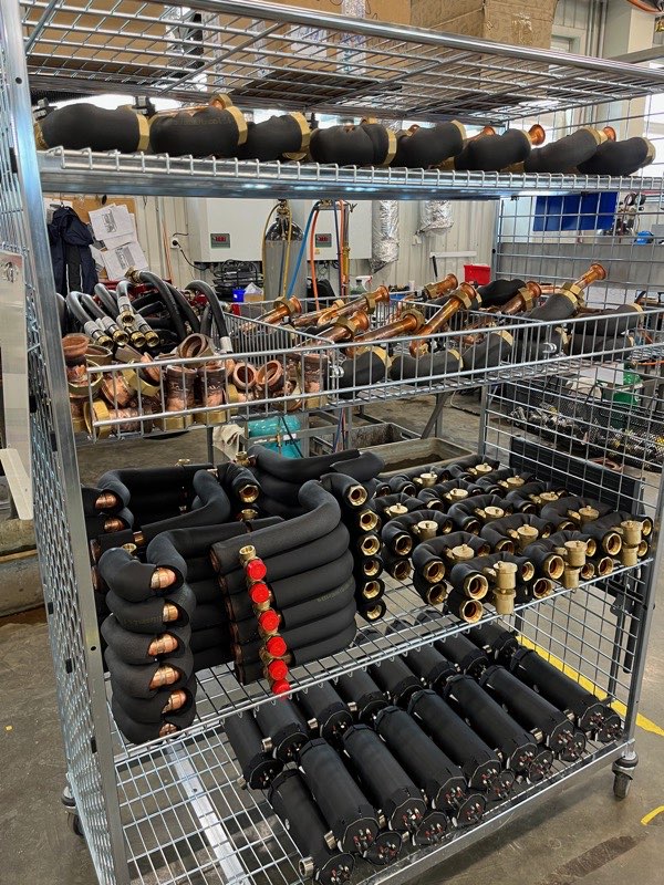 Copper parts for heat pumps