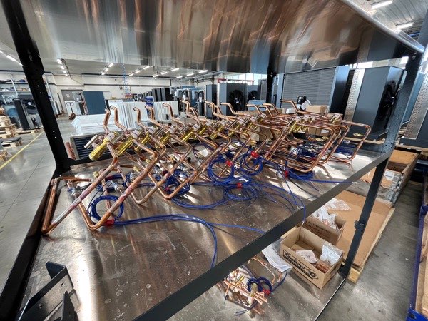 Copper piping detail